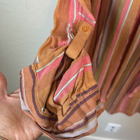 Prana Long Sleeve Tencel Scheena Tunic Shirt WR4 Cacti Soleil Stripe Small - Picture 7 of 10